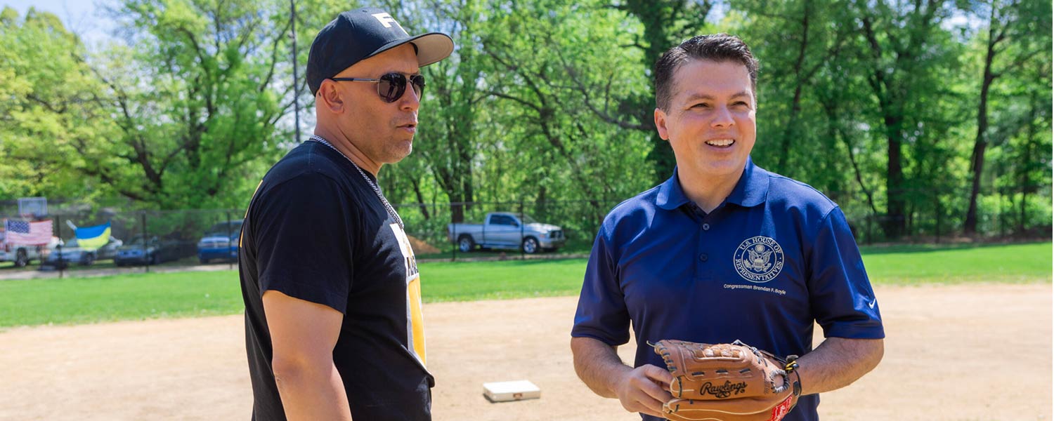 Congressman Brendan Boyle and Feliz' Jose Rivera